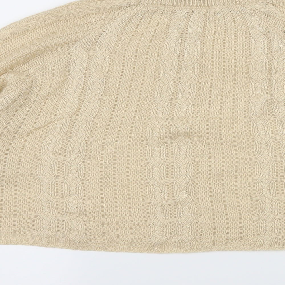 Preworn Womens Beige Knit Pullover Jumper Size L