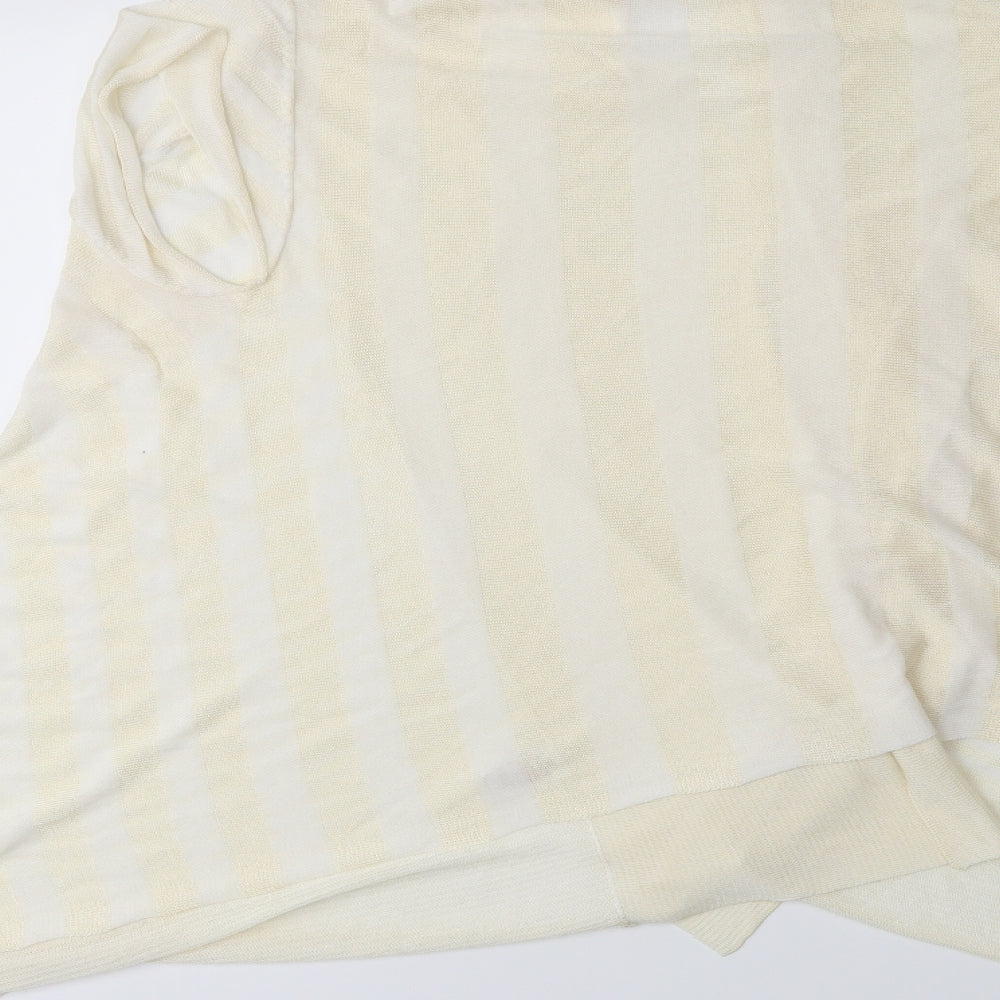 Principles Womens Gold Striped Cardigan Jumper Size 16