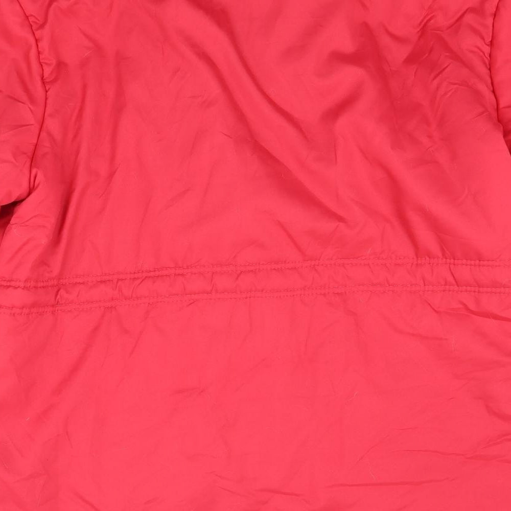 Anne De Lancay Womens Red Jacket Coat Size L