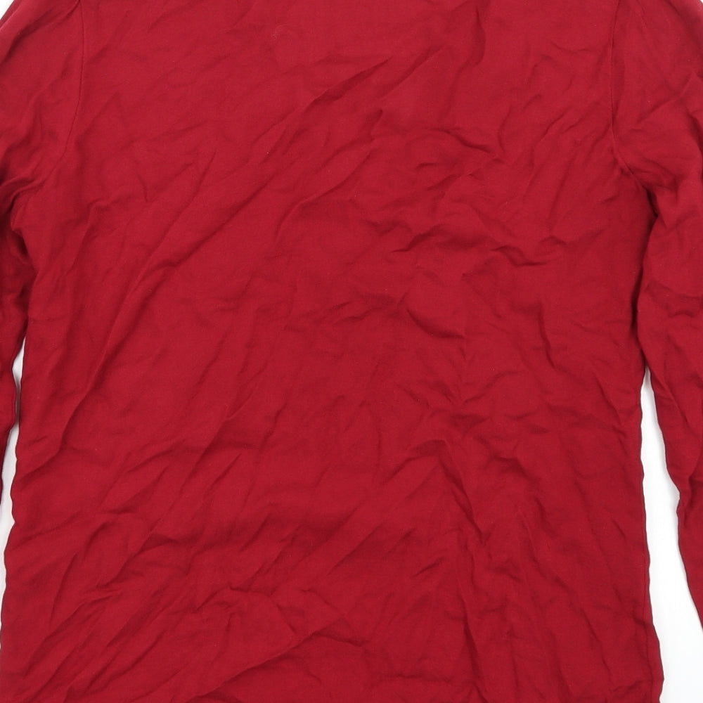 Denim Womens Red Basic Blouse Size S