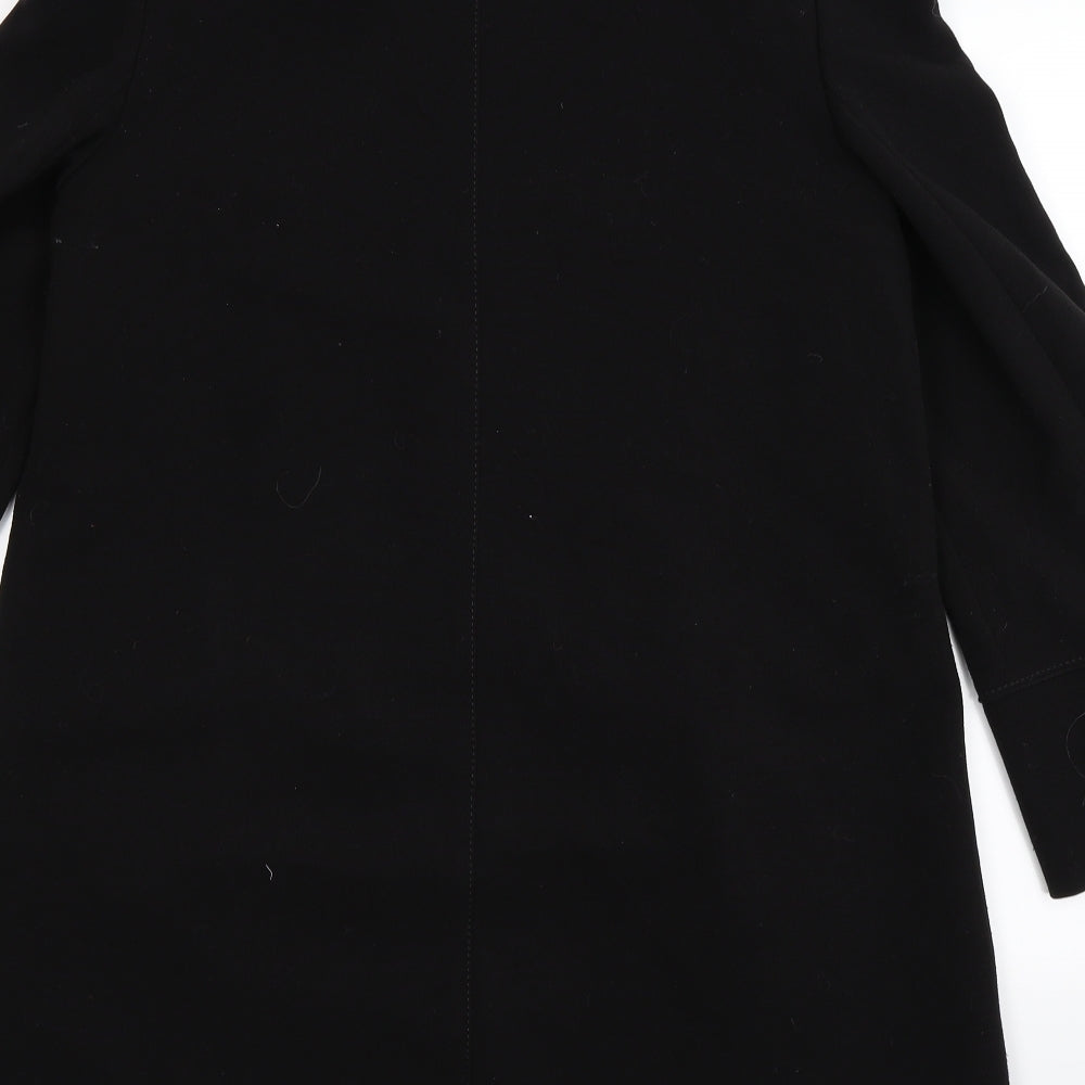 BHS Womens Black Overcoat Coat Size 12