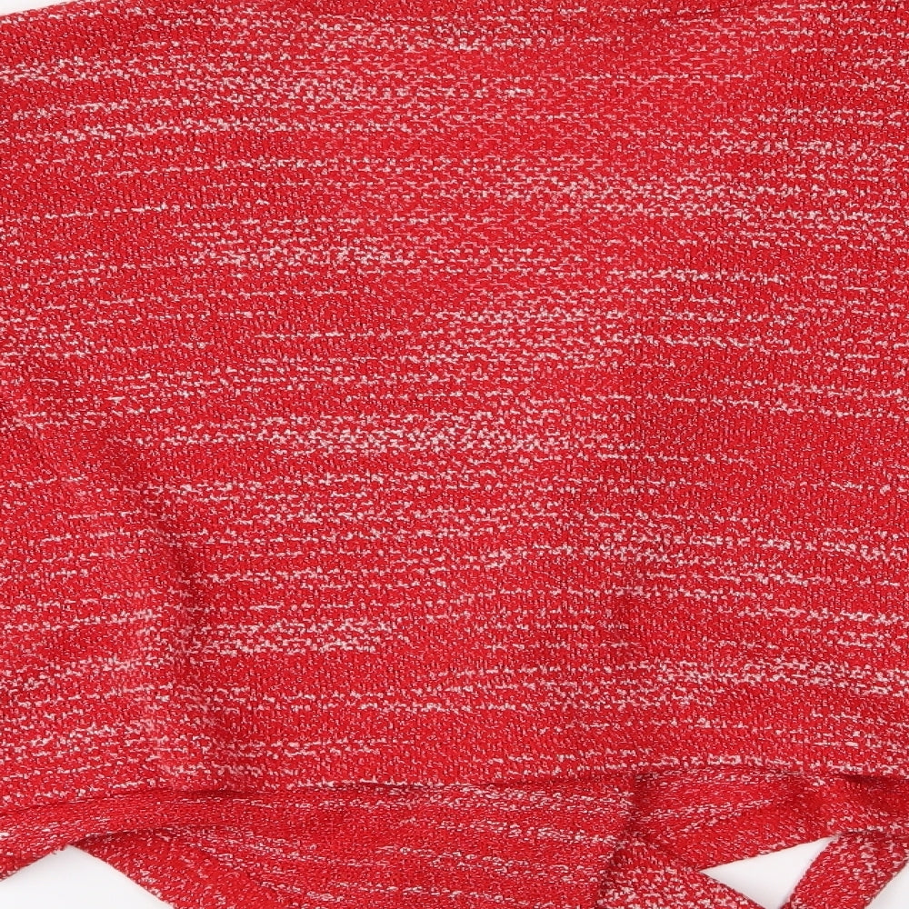 Klass Womens Red Cardigan Jumper Size M - Cropped
