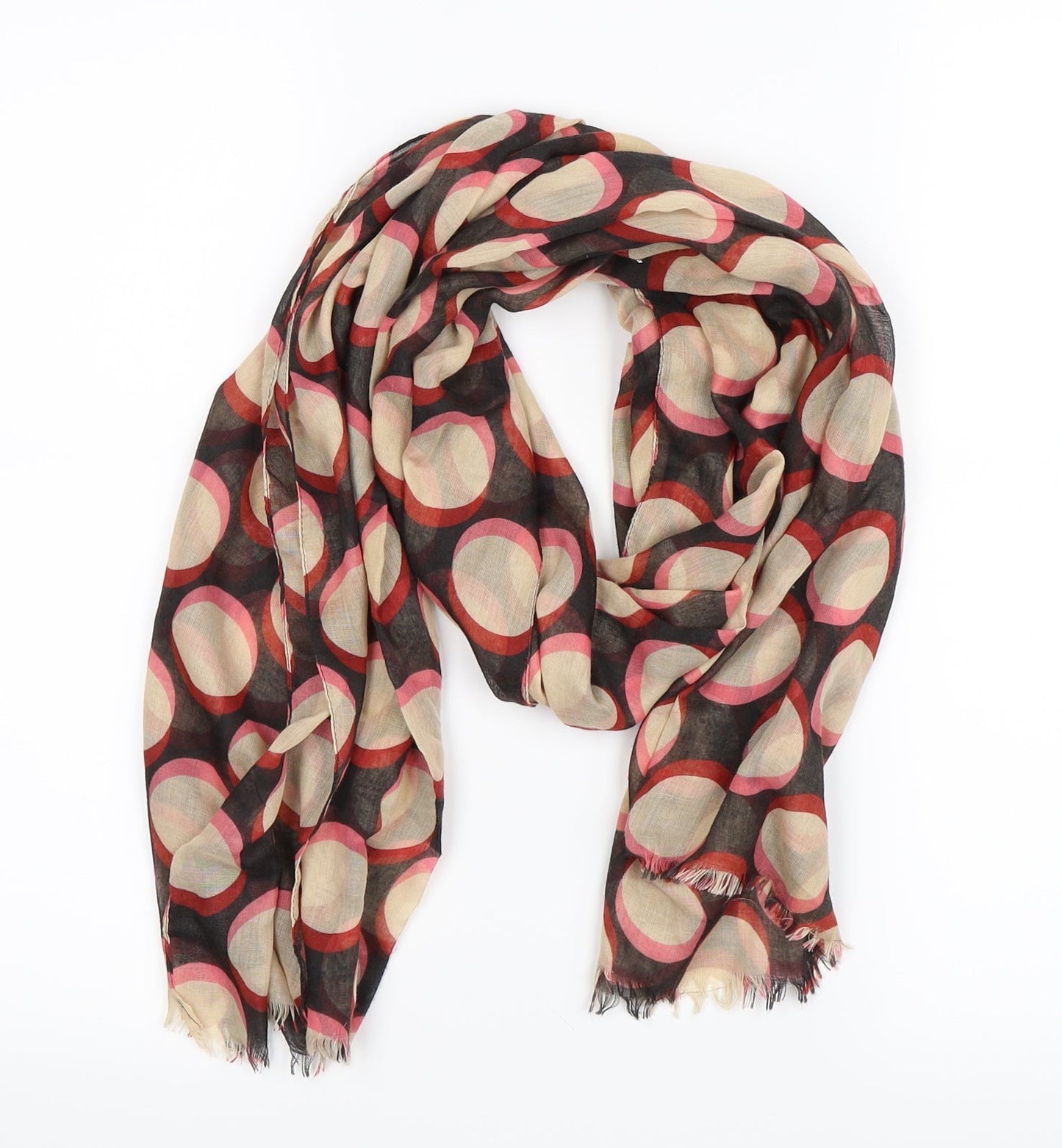 Accessorize Womens Pink Polka Dot Scarf