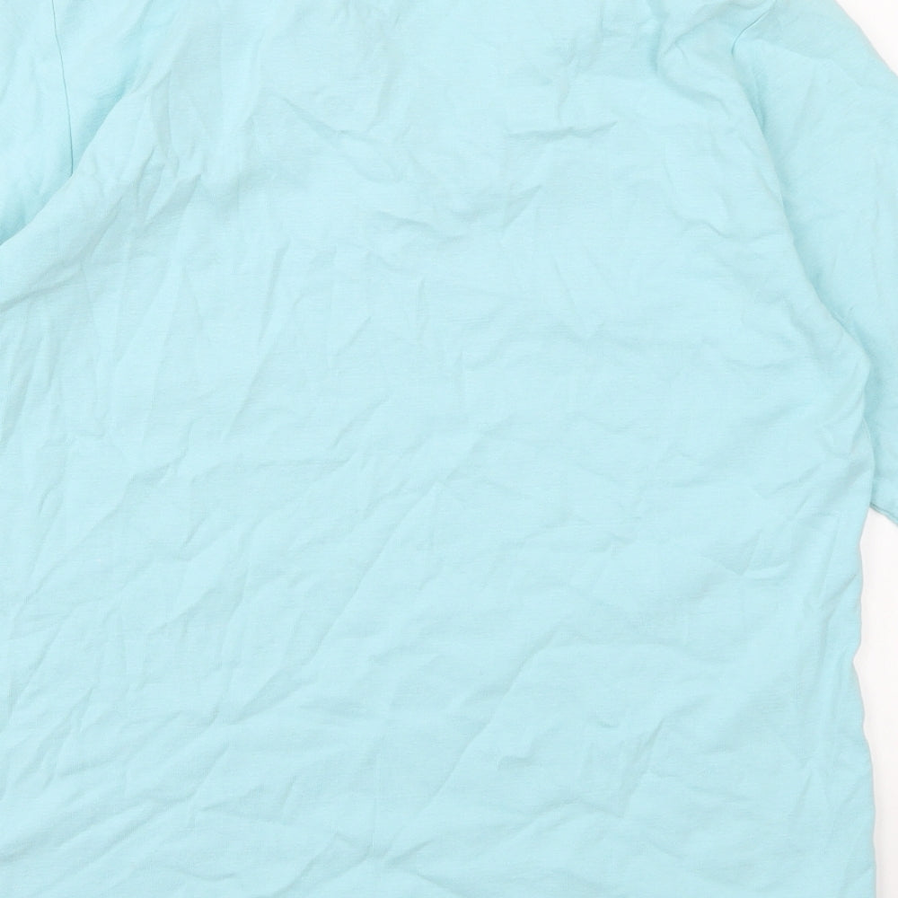 Isle Essentials Womens Blue Basic T-Shirt Size M