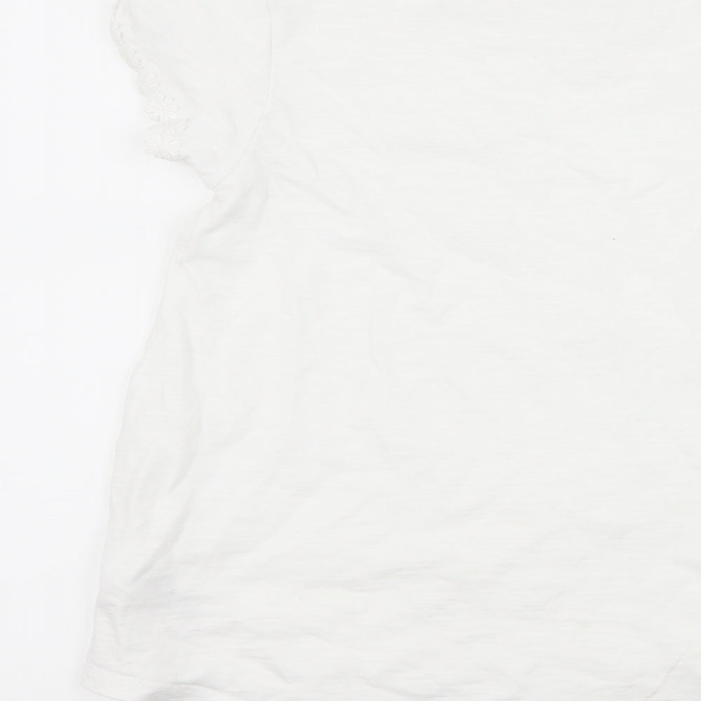 NEXT Girls White Basic T-Shirt Size 10 Years
