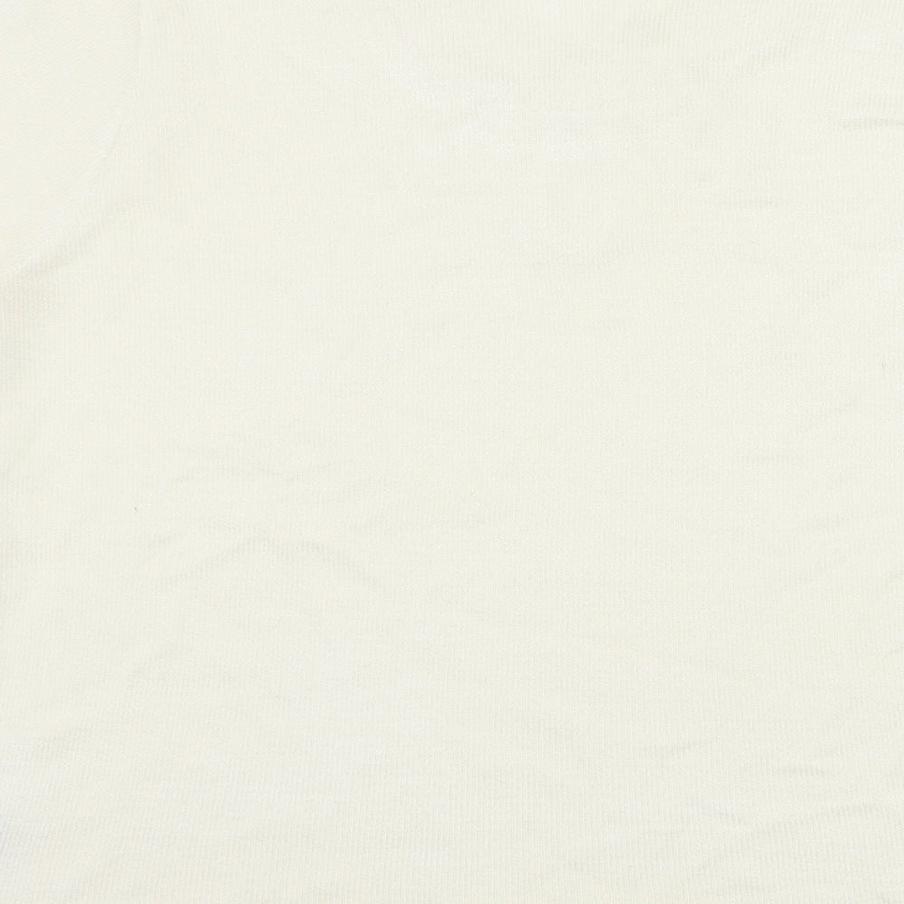 prauna Womens White Basic T-Shirt Size M
