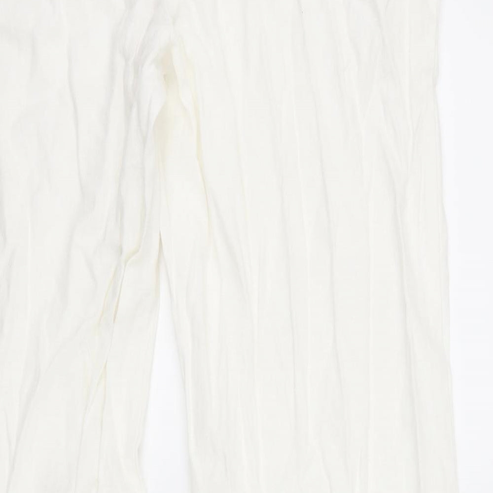 Marks and Spencer Womens White Trousers Size 36 L28 in