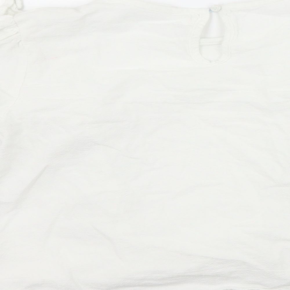 SheIn Girls White Basic Blouse Size 7-8 Years