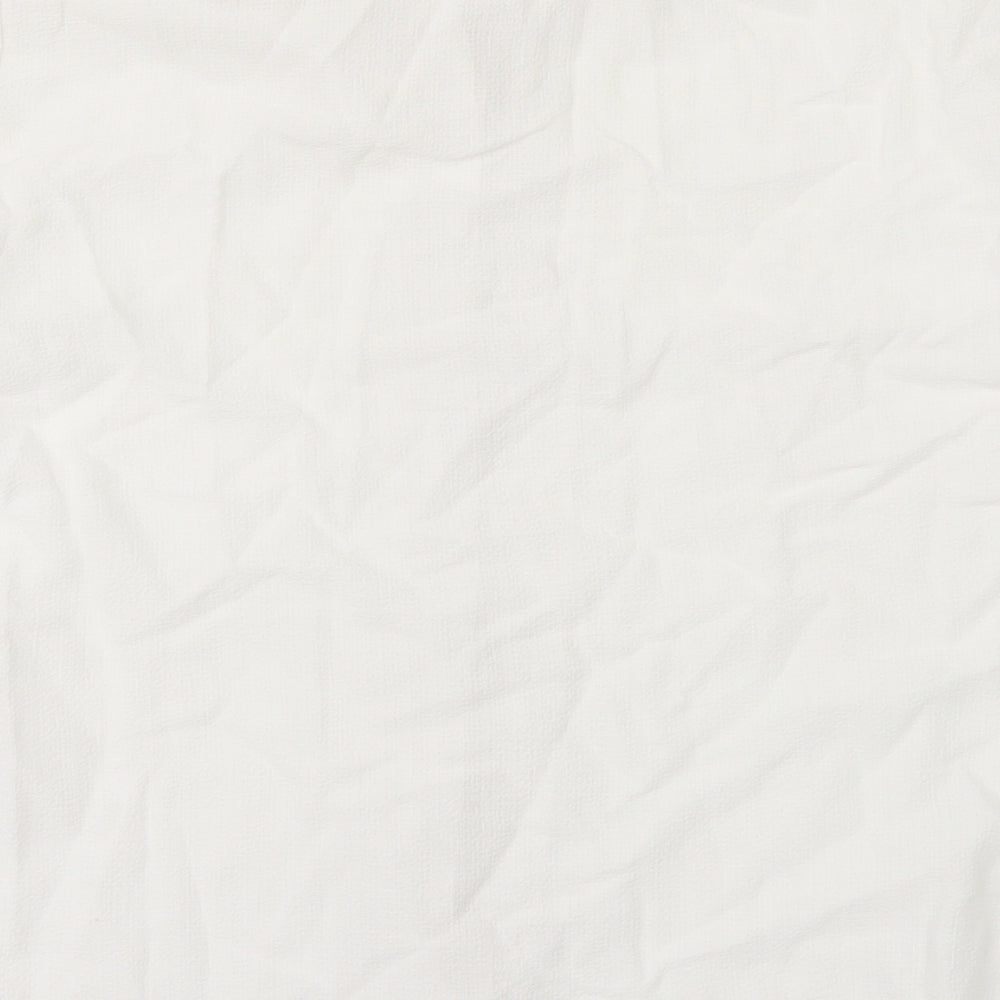 Adams Womens White Basic Button-Up Size 14