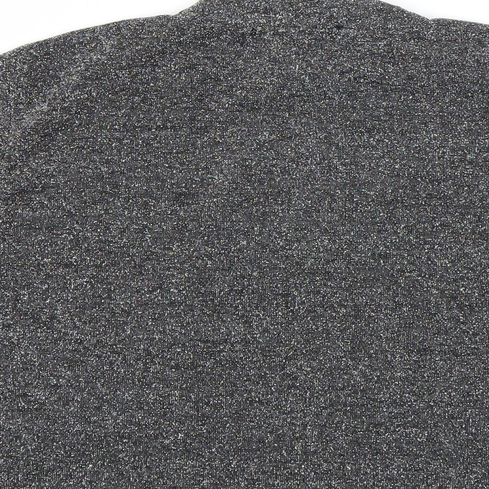 Cooperative Womens Black Cropped T-Shirt Size S