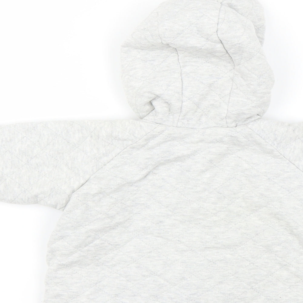 Marks and Spencer Girls Grey Overcoat Coatigan Size 6-9 Months
