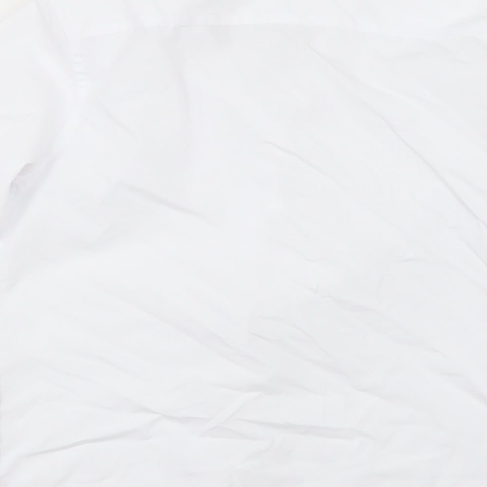 Marks and Spencer Girls White Basic Button-Up Size 8-9 Years - SCHOOL