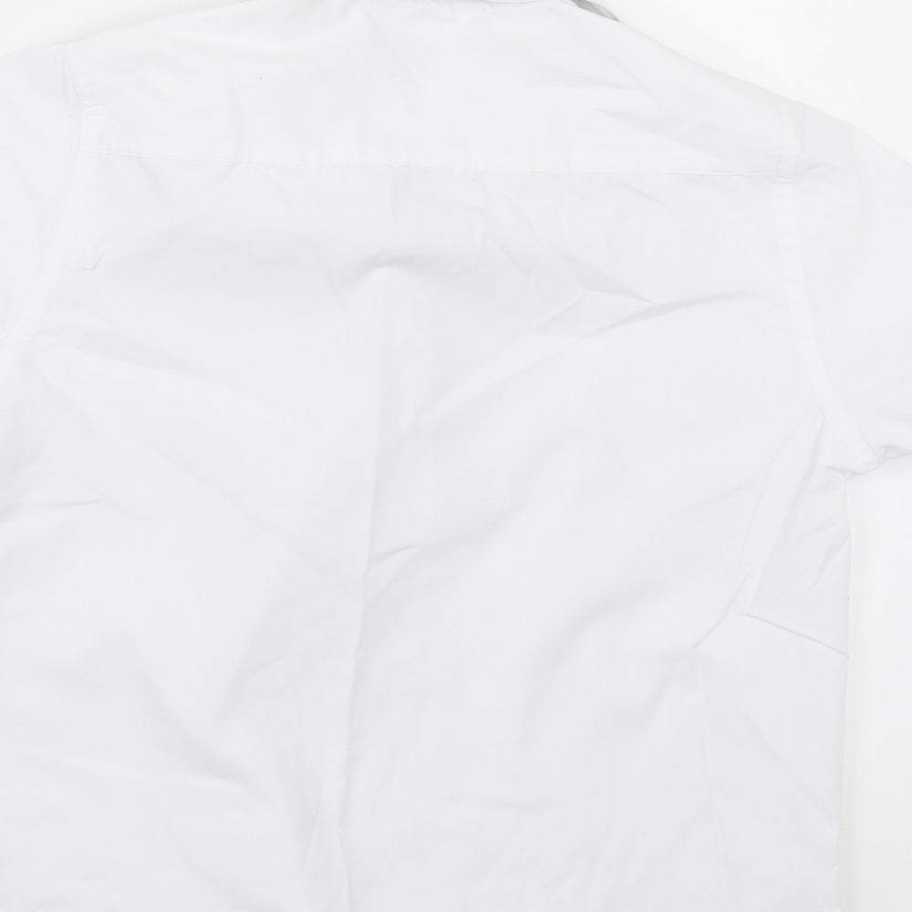 Marks and Spencer Girls White Basic Button-Up Size 9-10 Years