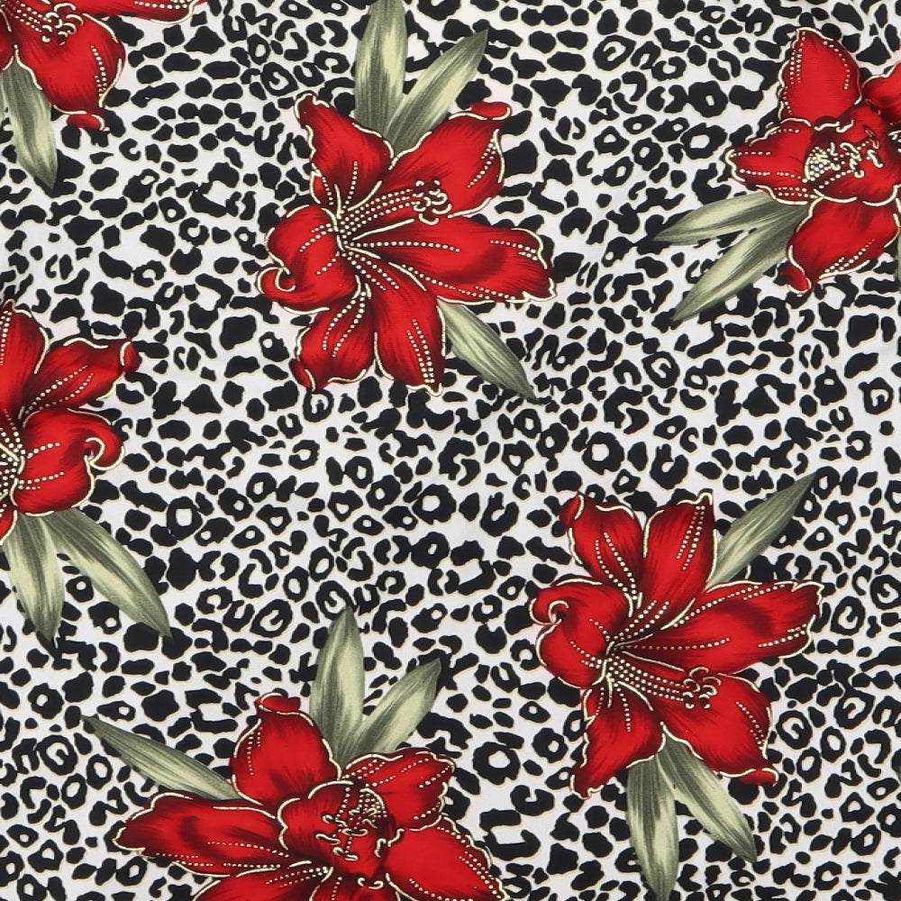 Preqworn Womens Multicoloured Animal Print Basic Blouse Size M - Floral