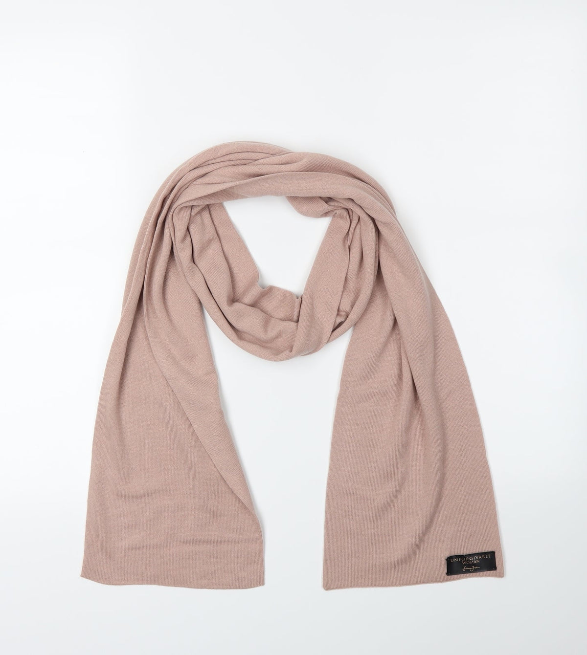 Front view of Preworn women’s pink scarf