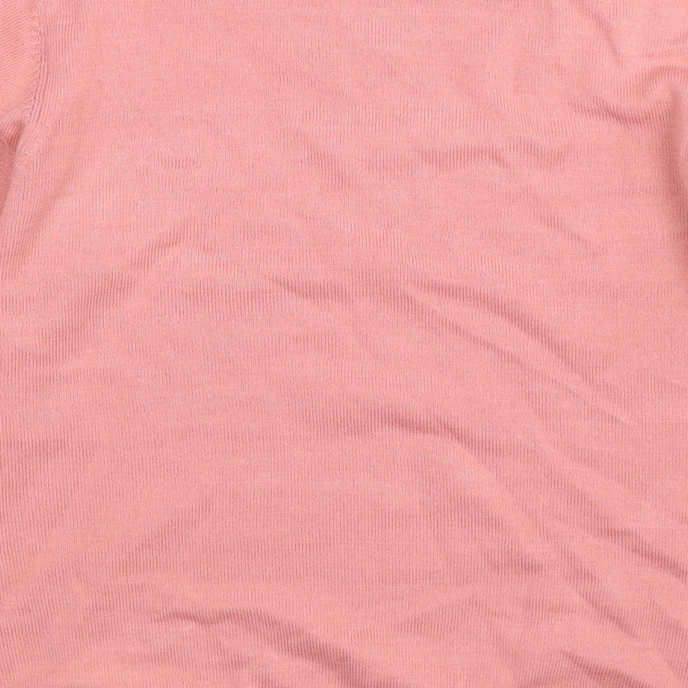 Preworn Womens Pink Knit Pullover Jumper Size 14