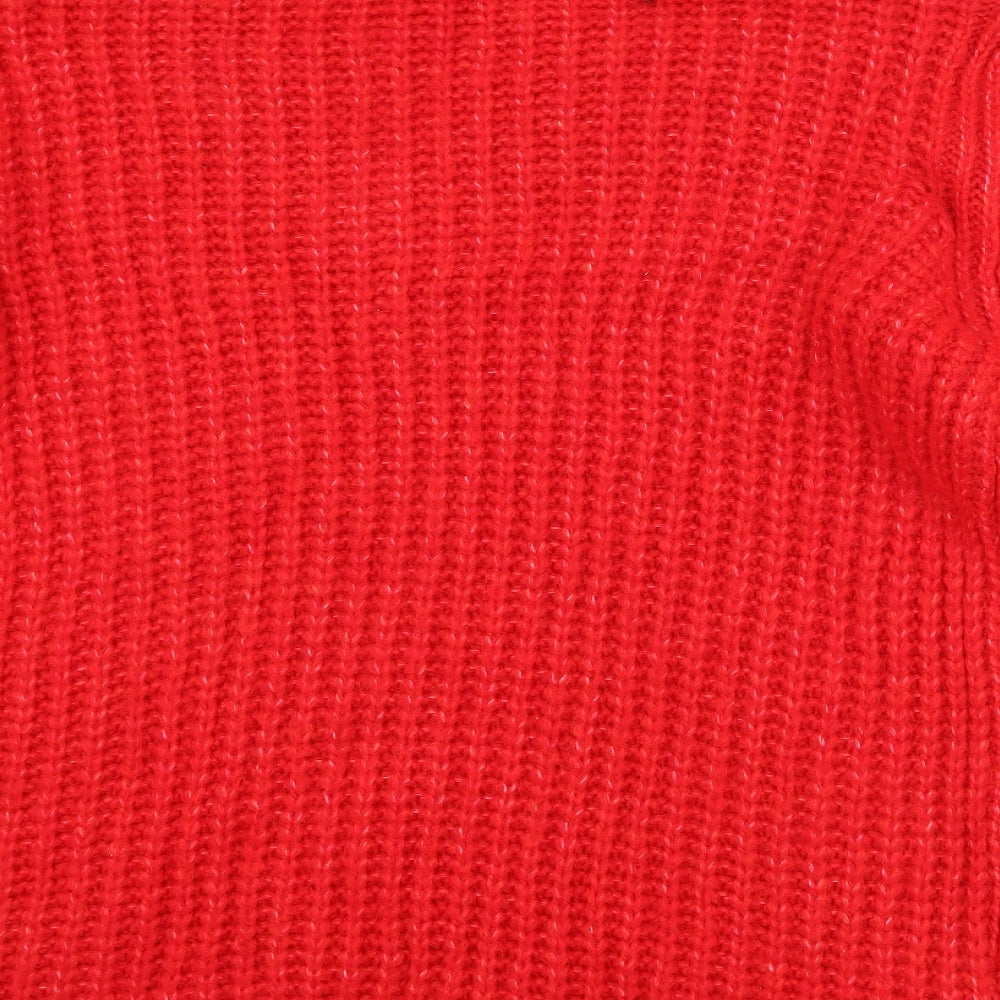 Mango Womens Red Pullover Jumper Size S