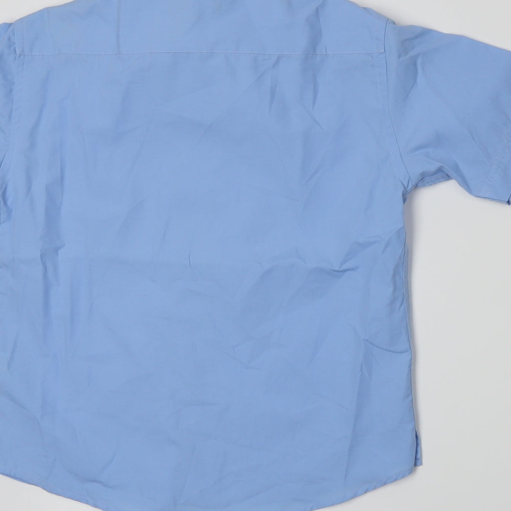lumps Boys Blue Basic Button-Up Size 8-9 Years