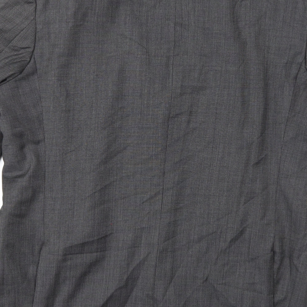 BARUTTI Mens Grey Rayon Jacket Suit Jacket Size 42