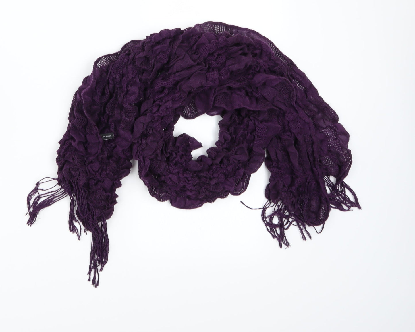 Preworn Womens Purple Knit Scarf