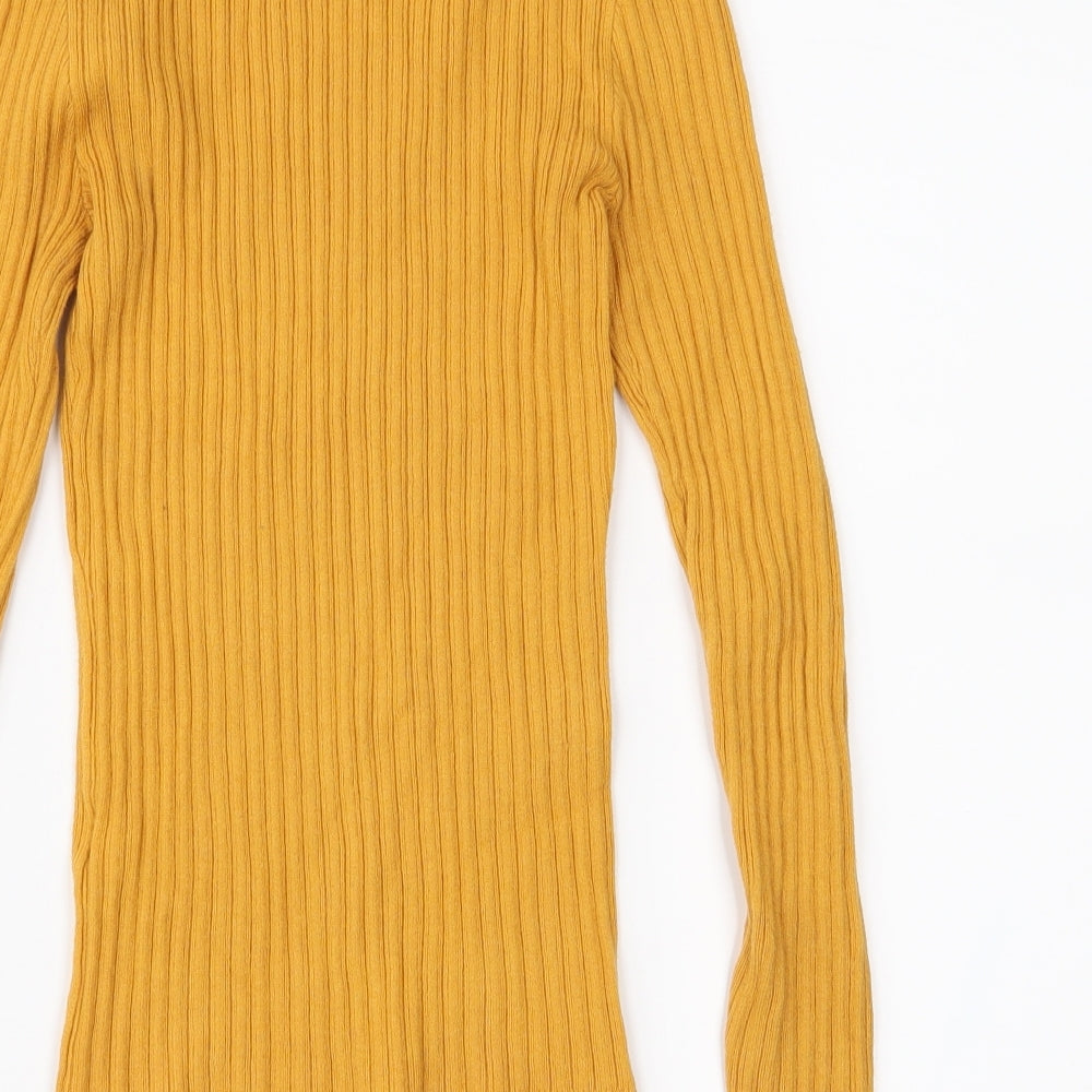 Primark Womens Yellow Knit Pullover Jumper Size XS