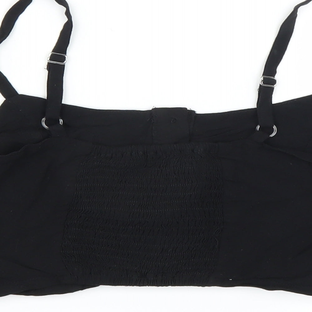 New Look Womens Black Basic Blouse Size 10