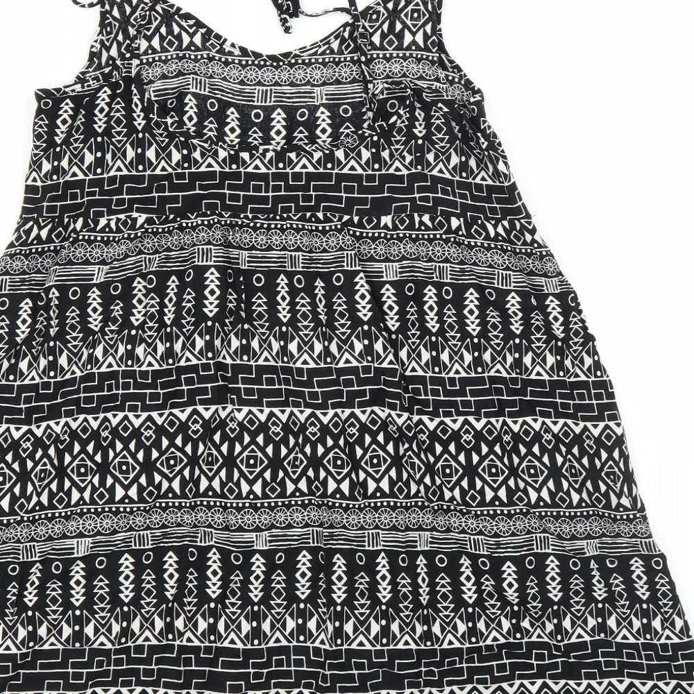Divided by H&M Womens Black Geometric Trapeze & Swing Size 10