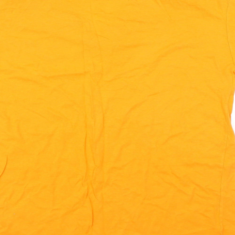 express tricot Womens Orange Basic T-Shirt Size S