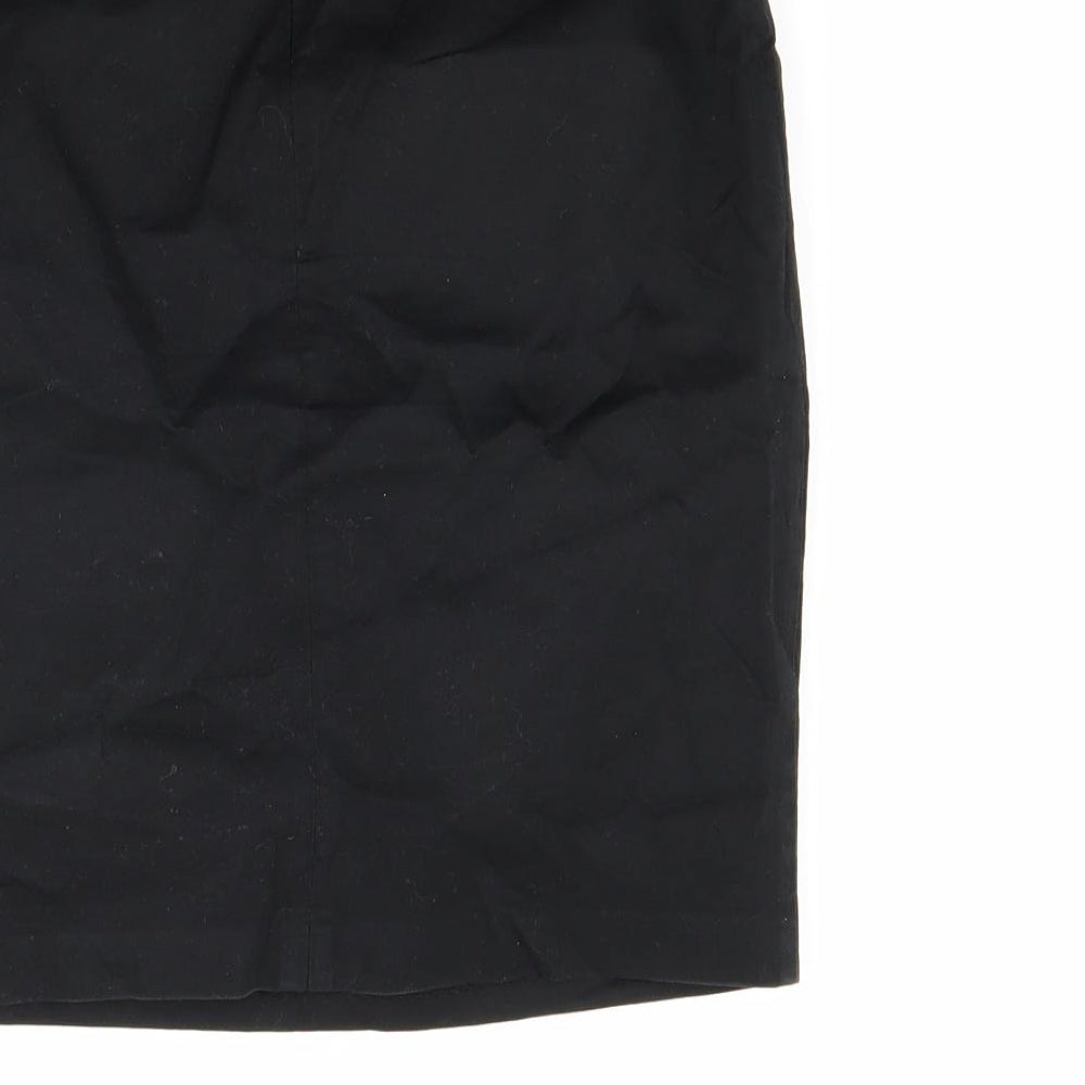 Oasis Womens Black Canvas Mini Skirt Size 8