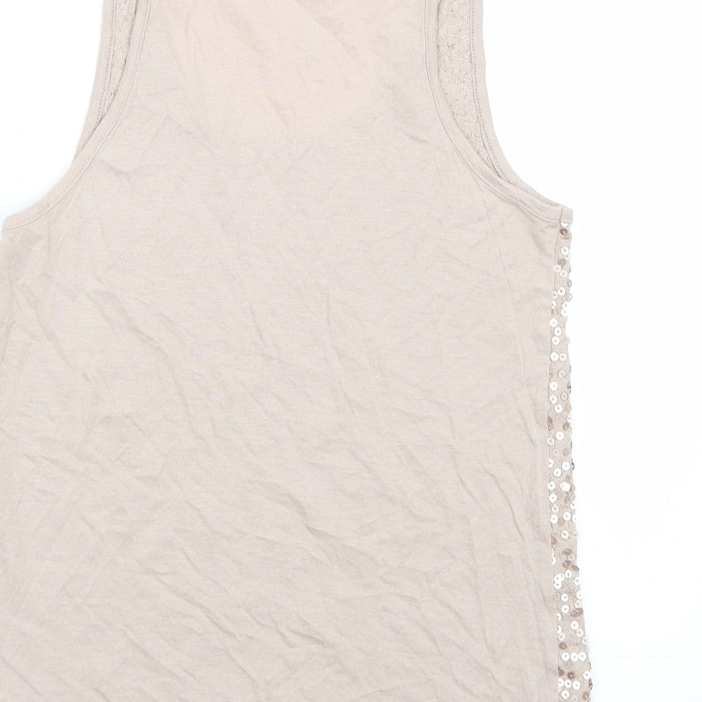 SOFT GREY Womens Pink Basic Tank Size 8