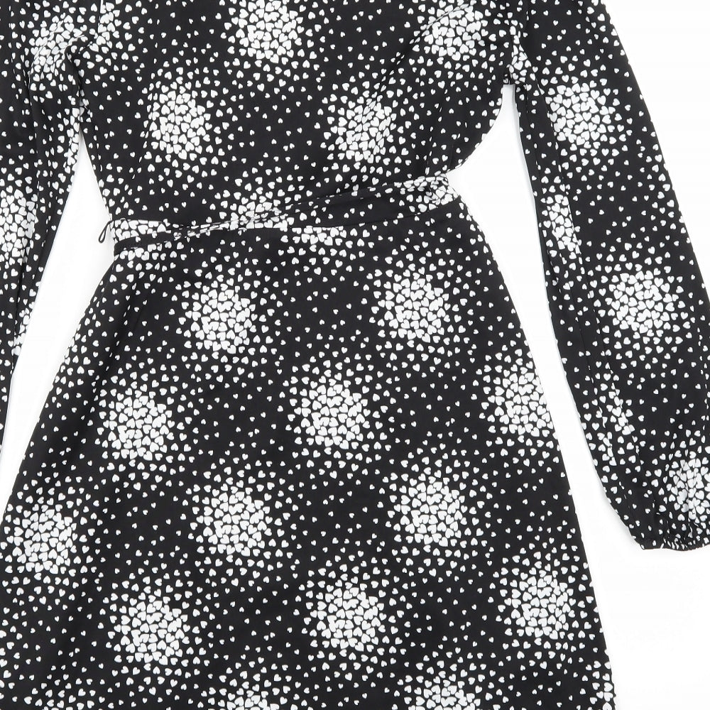 Wallis Womens Black A-Line Size 8