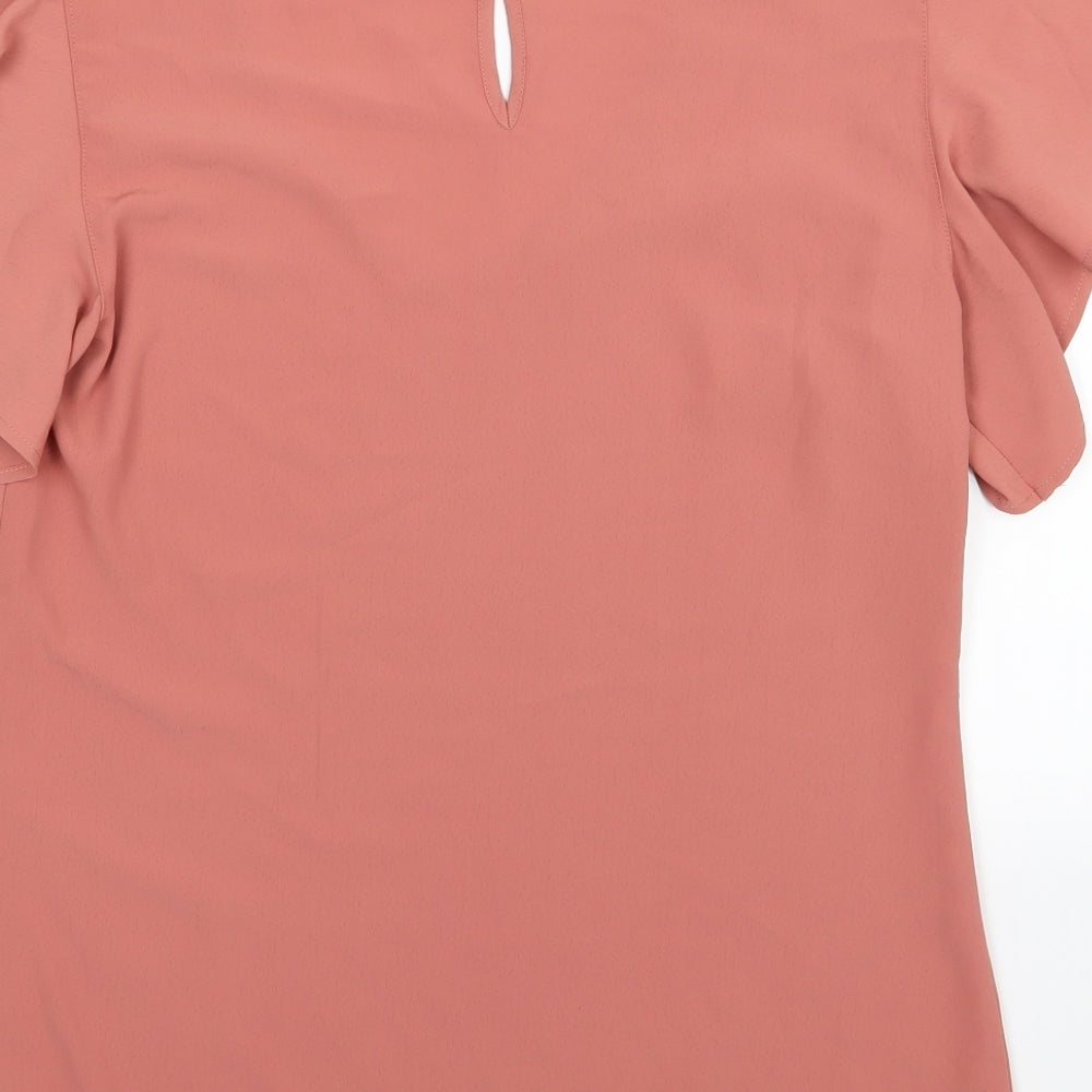 Preview Womens Brown Chiffon Basic Blouse Size 8