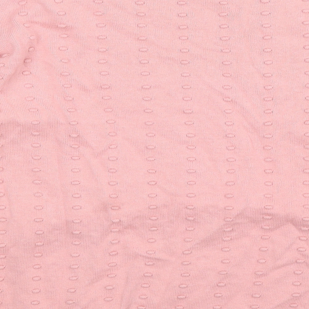 Preworn Womens Pink Knit Pullover Jumper Size L