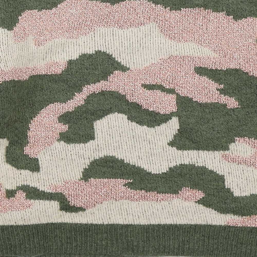Primark Boys Multicoloured Camouflage Knit Pullover Jumper Size 9-10 Years