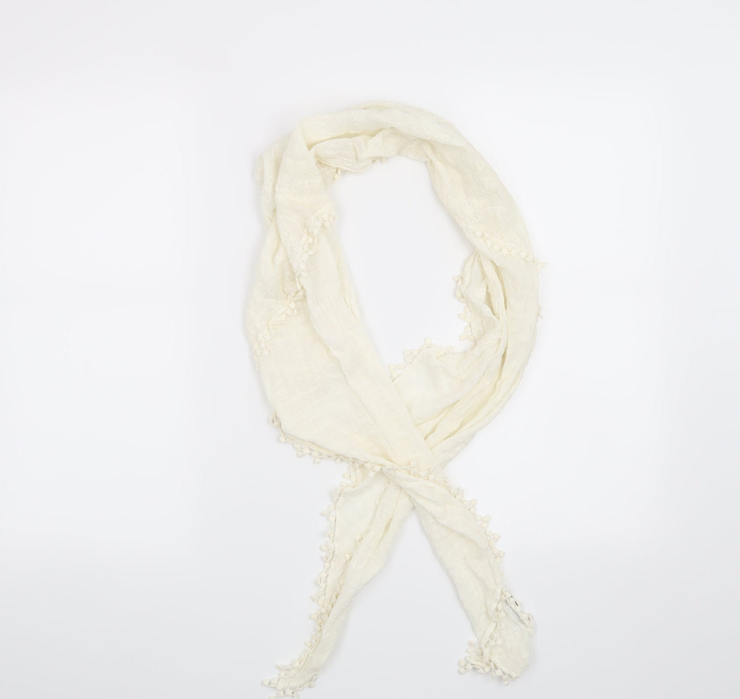 Rocha John Rocha Womens White Floral Scarf