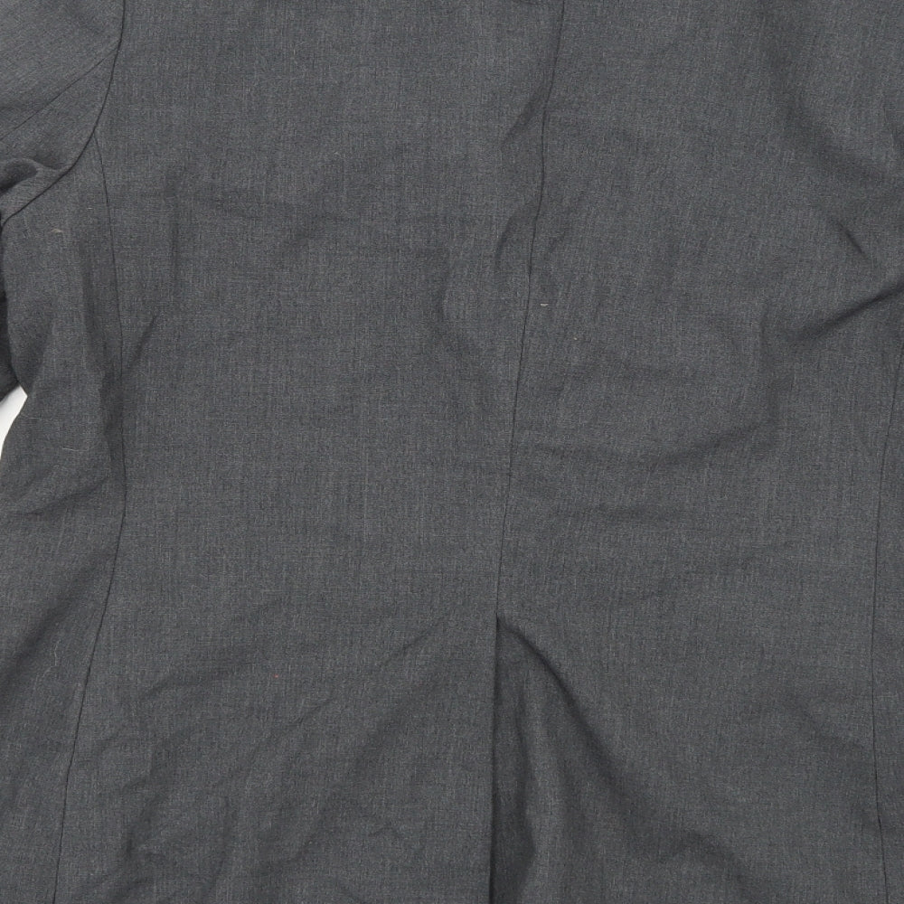 H&M Womens Grey Rayon Jacket Suit Jacket Size 12