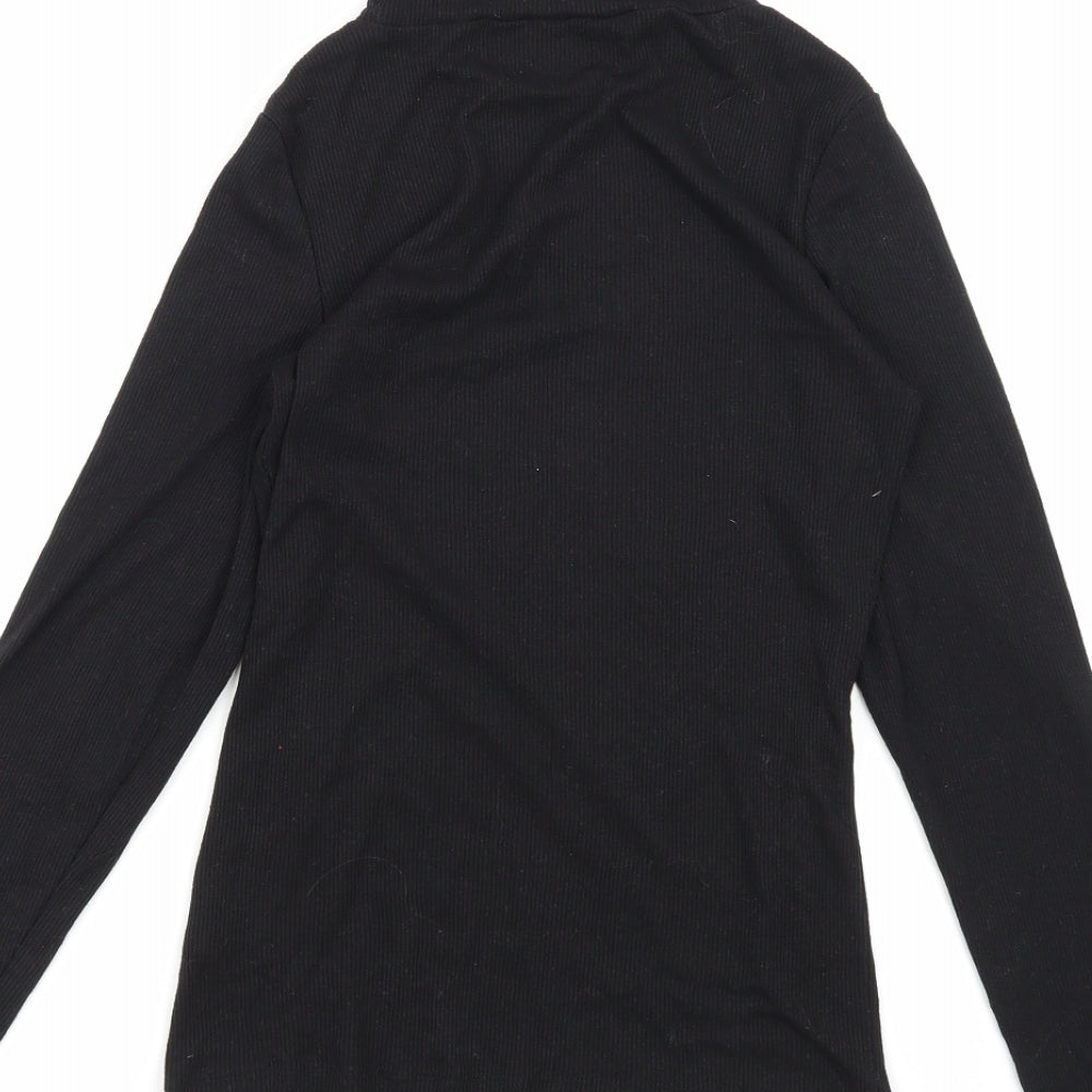 New Look Womens Black Knit Pullover Jumper Size 10