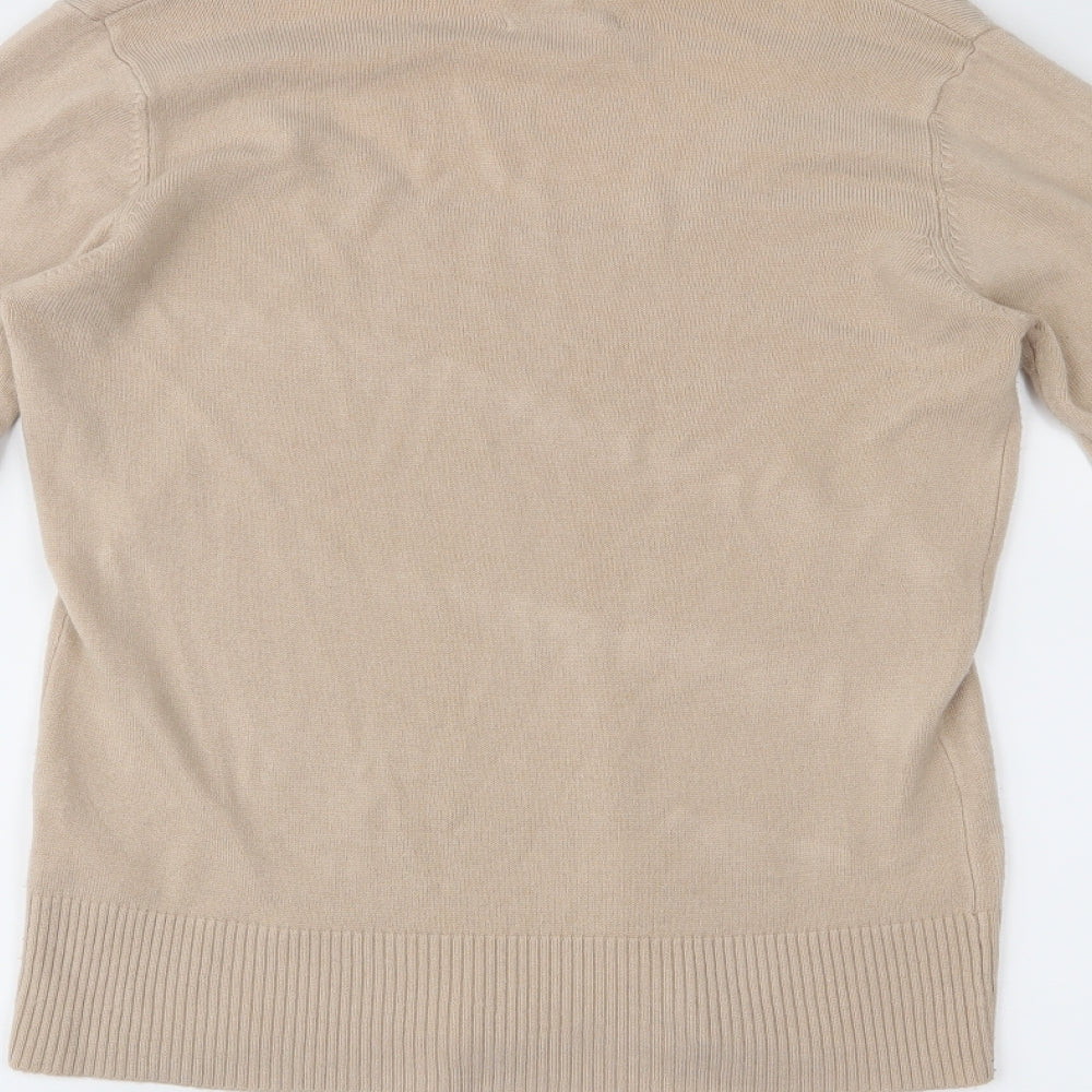 Sarah Hamilton Womens Beige Pullover Jumper Size M