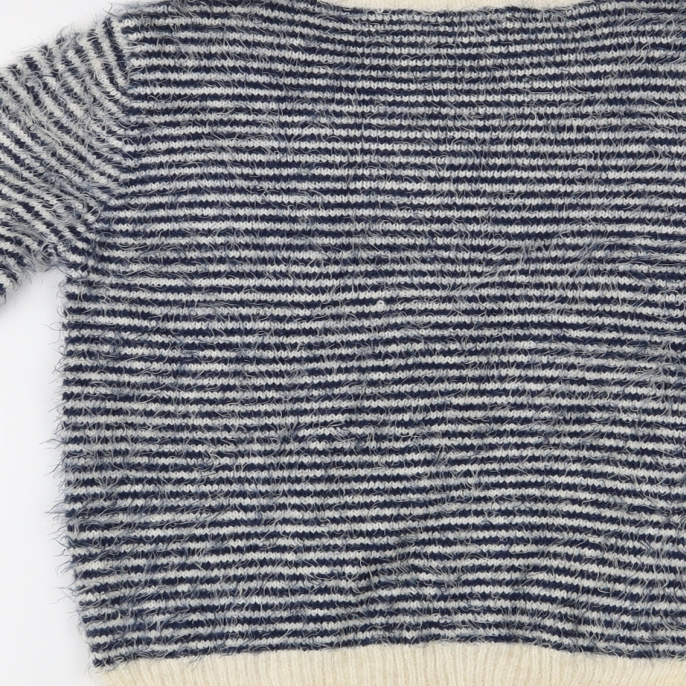Atmosphere Womens Blue Striped Pullover Jumper Size 10