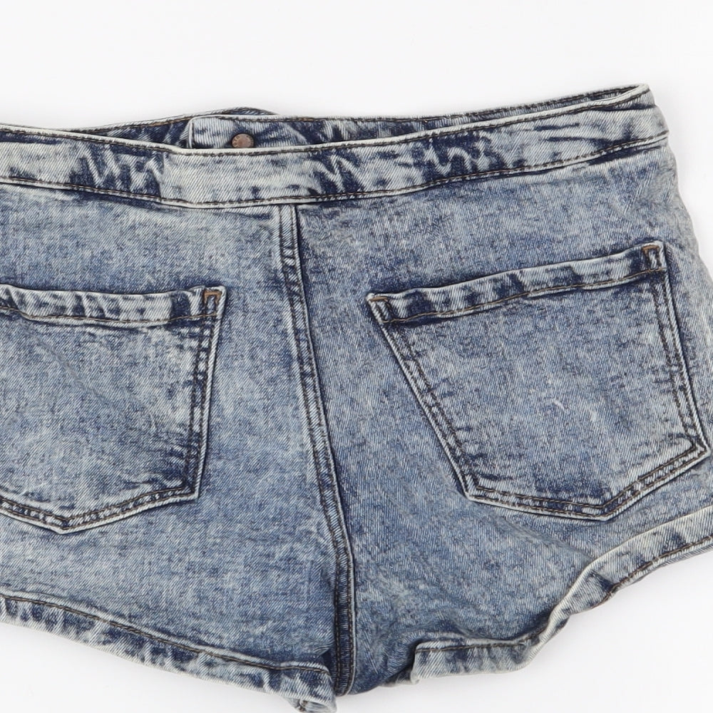 Topshop Womens Blue Hot Pants Shorts Size 10