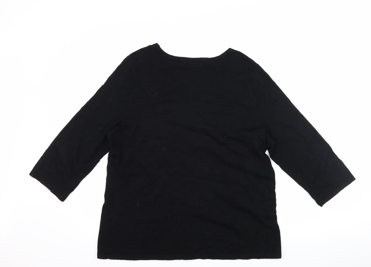 Bonmarché Womens Black Pullover Jumper Size M