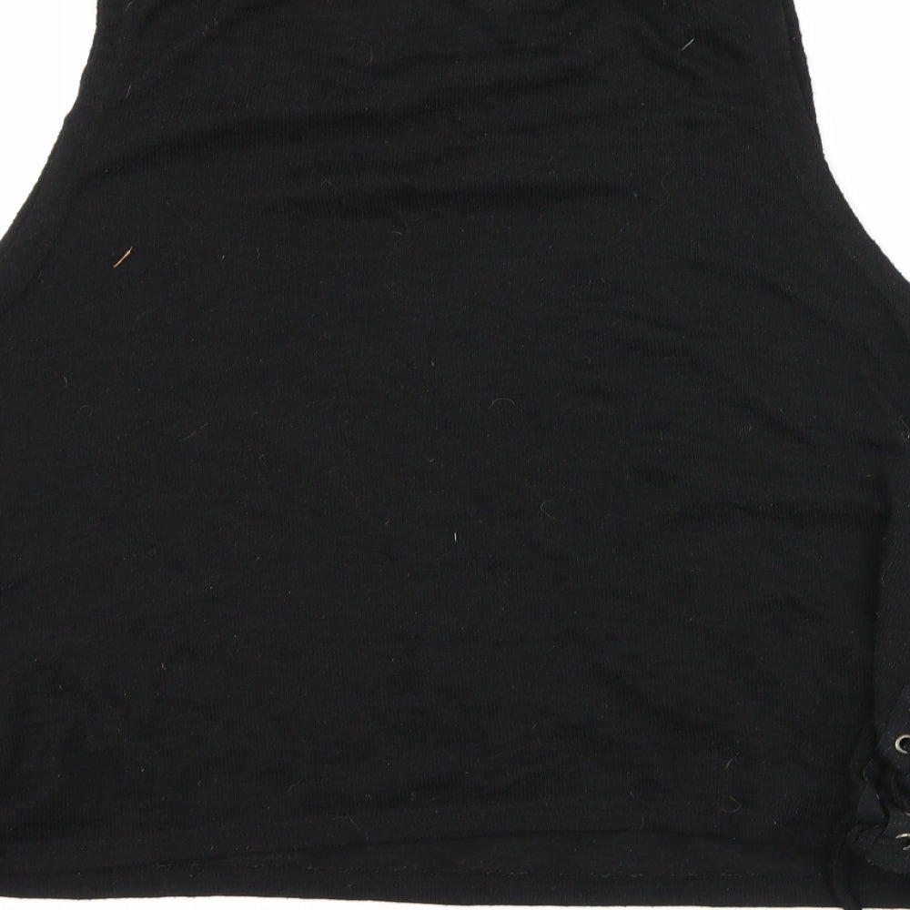 New Look Womens Black Basic T-Shirt Size 14