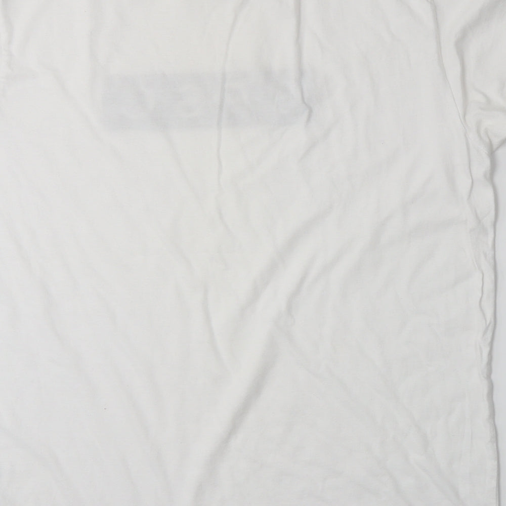 Continental Womens White Basic T-Shirt Size L