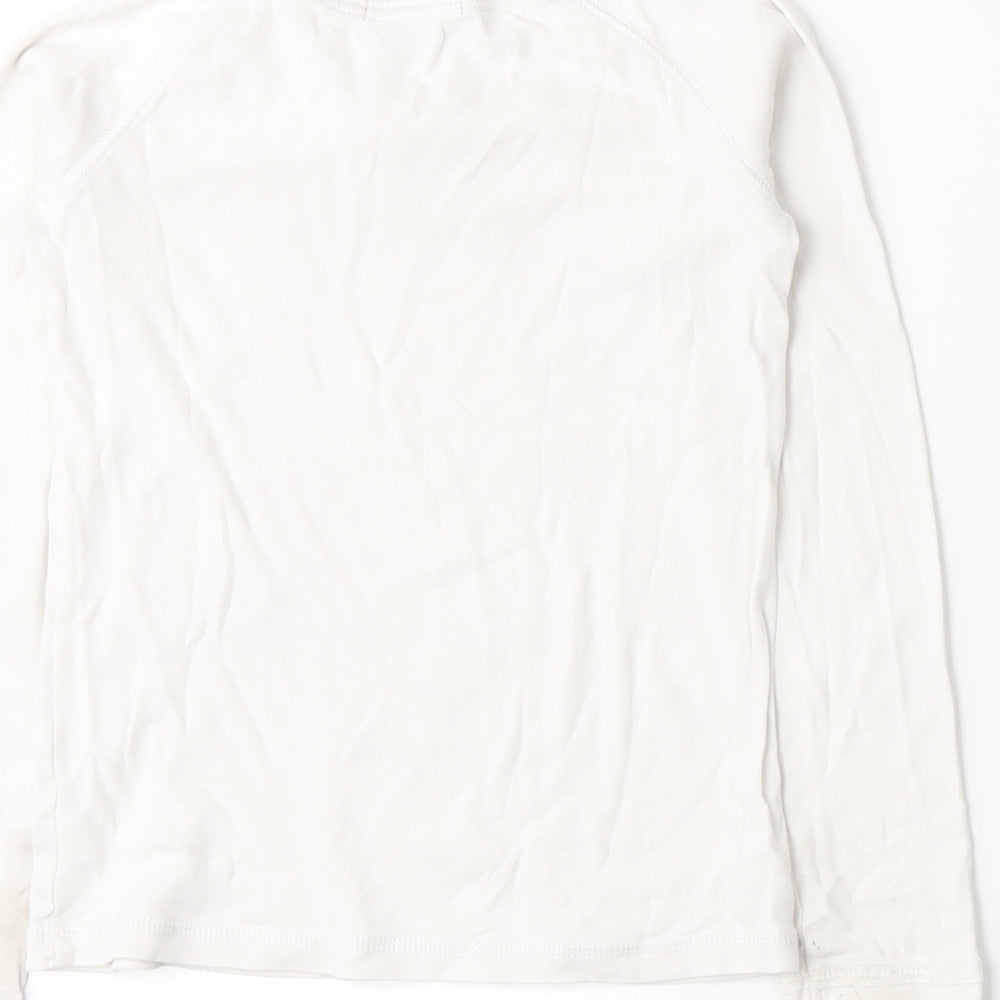 Gap Girls White Basic T-Shirt Size 8-9 Years