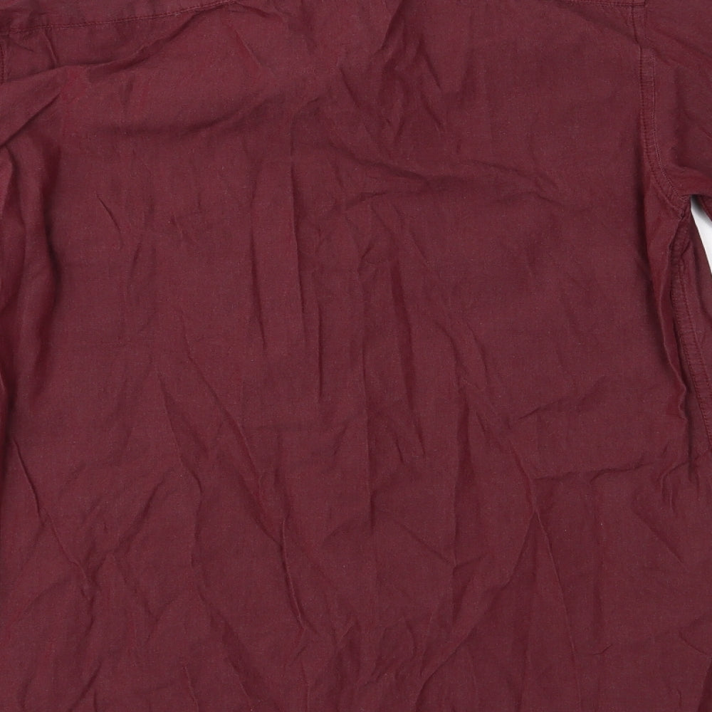 Twisted Soul Mens Red Button-Up Size S