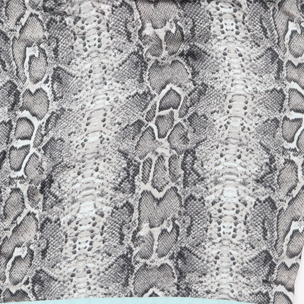 Dunnes Stores Womens Green Animal Print Basic Blouse Size M