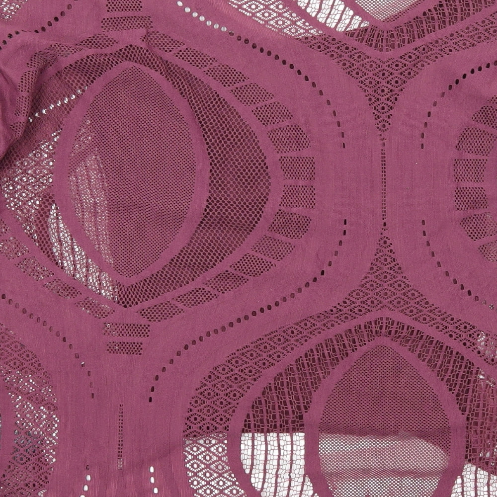 Sparkle & Fade Womens Purple Basic T-Shirt Size M