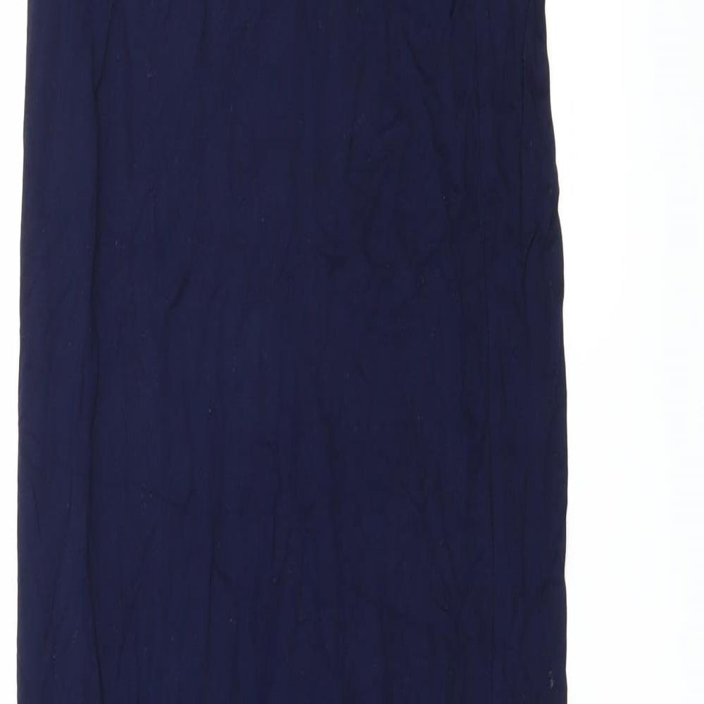 Oasis Womens Blue Jersey Maxi Size S