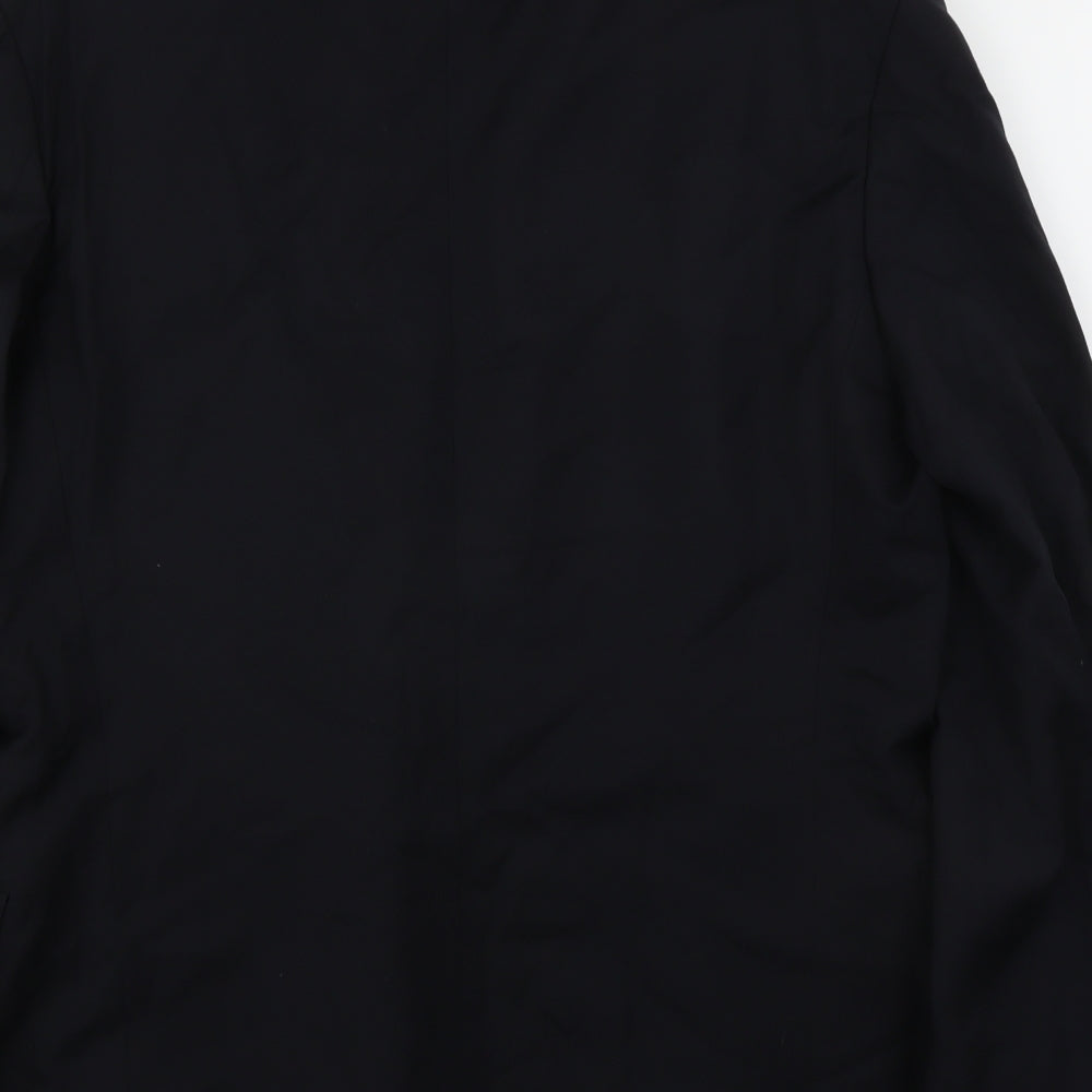 Brand and care label for George men’s blue jacket suit jacket, size 42