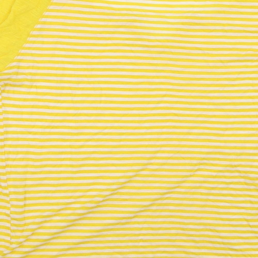 Vintage Womens Yellow Basic T-Shirt Size L